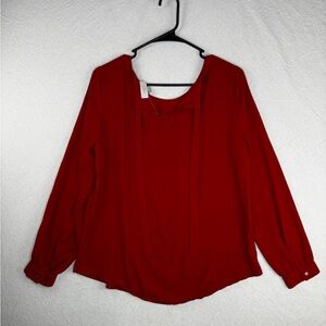 Loft outlet women’s medium red long sleeve blouse